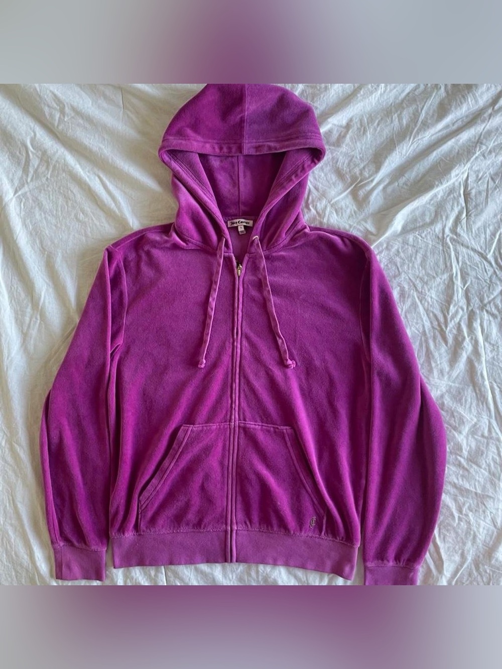 Vintage Y2K Style Juicy Couture Purple Velour Zip Up Hoodie